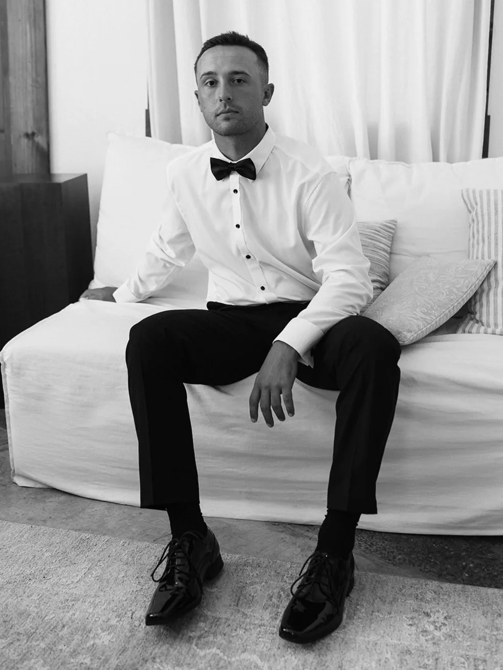 Carson Liszka, black and white portrait